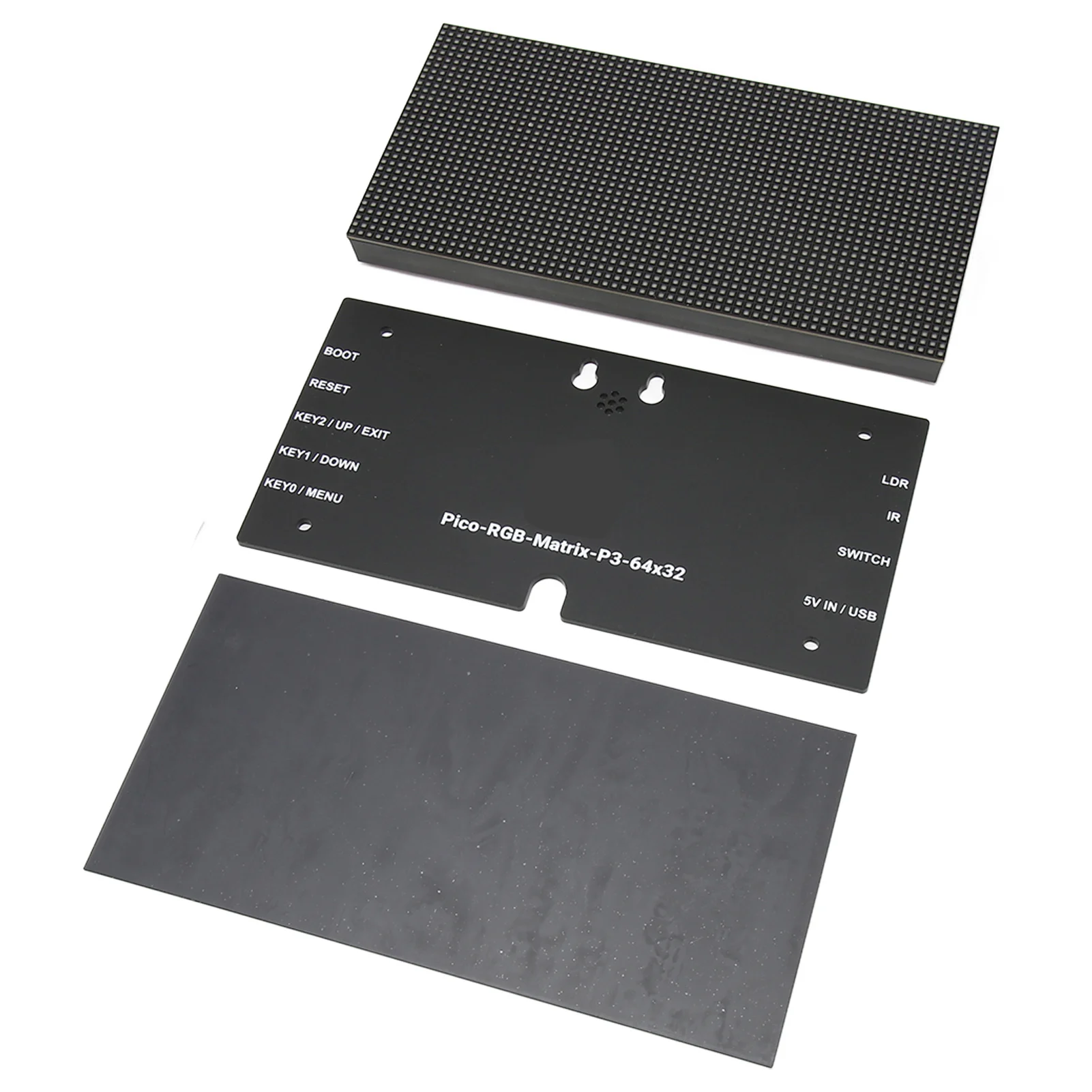 Многофункциональные цифровые часы 2048 светодиодов RGB Время Дата Температура