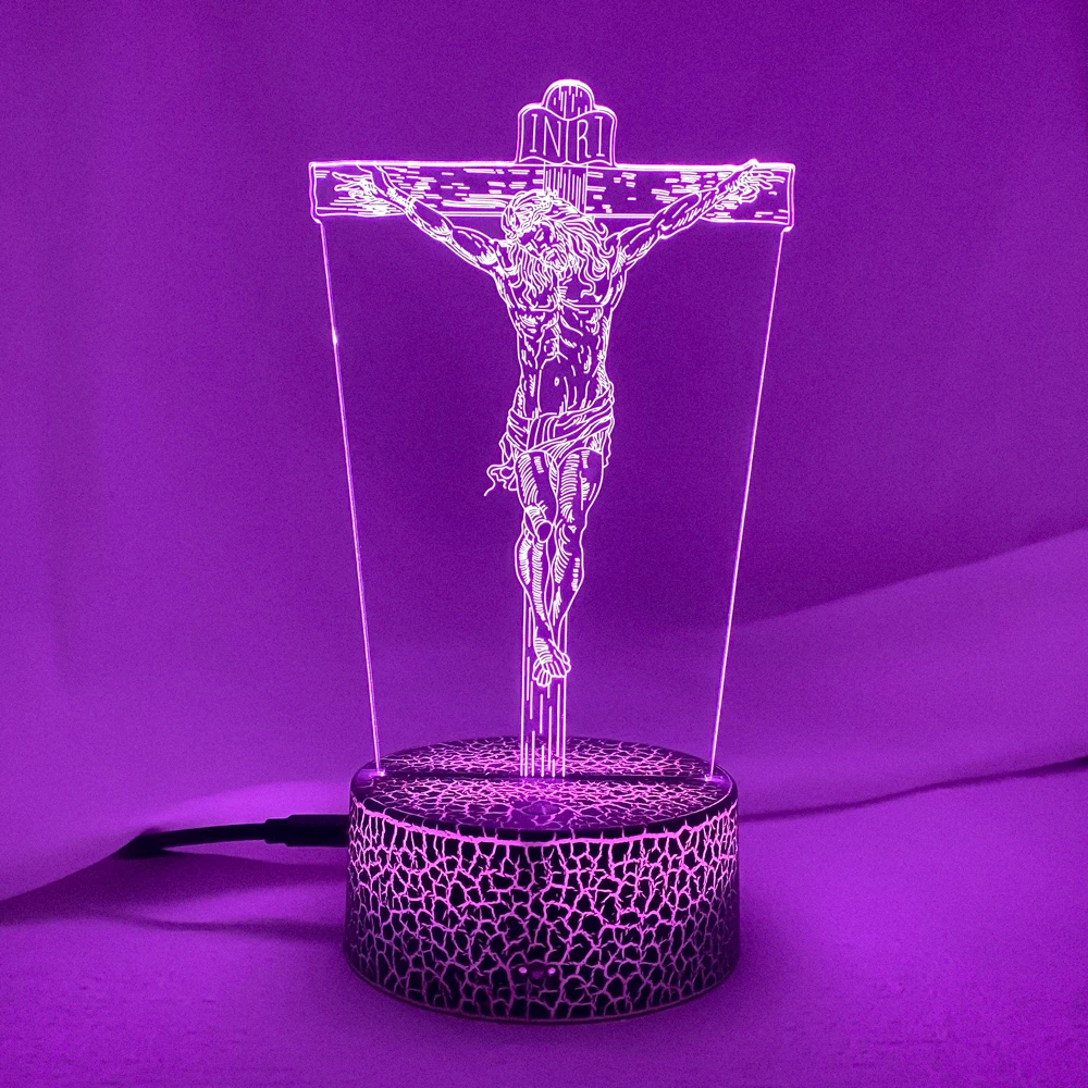 Новинка христианское уважение Иисуса в форме церкви Декоративный 3D светильник с