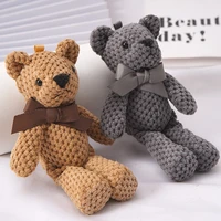 5pcs 16cm bear stuffed plush toys baby cute dress key pendant pendant dolls gifts birthday wedding party decor