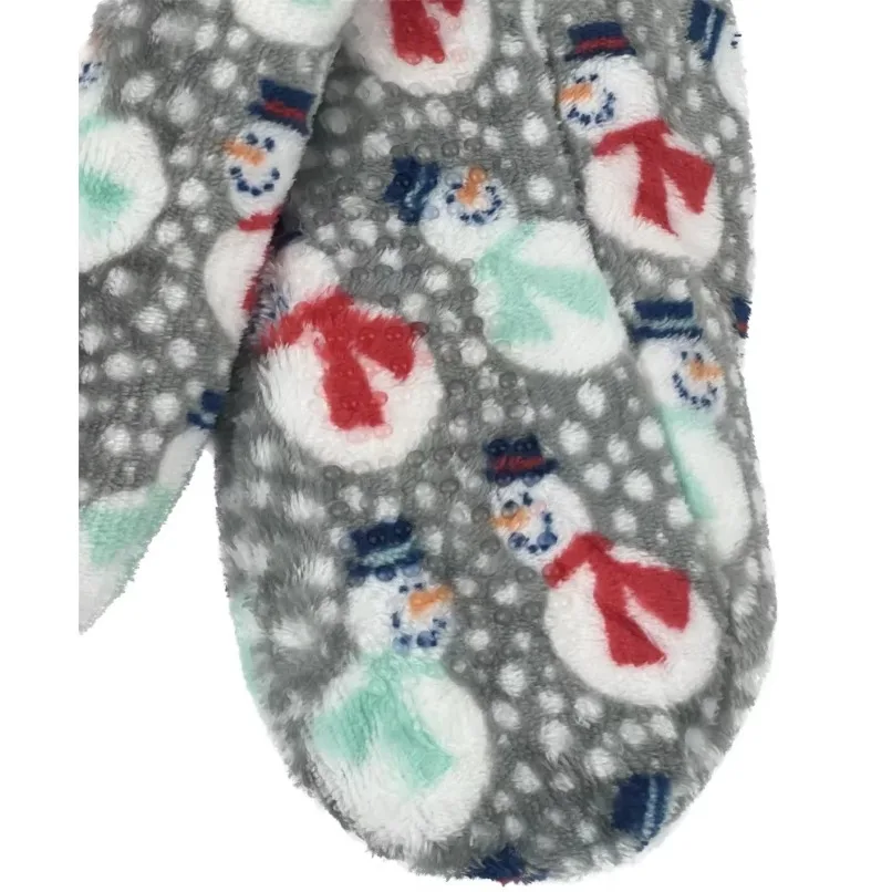 Пушистые женские тапочки женская зимняя обувь со снеговиком и динозавром