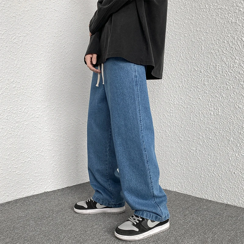 2022 Autumn Men's Jeans Pants Casual Vintage Baggy Clothing Straight Leg Trousers Man Streetwear Pop Harajuku Oversize Pants