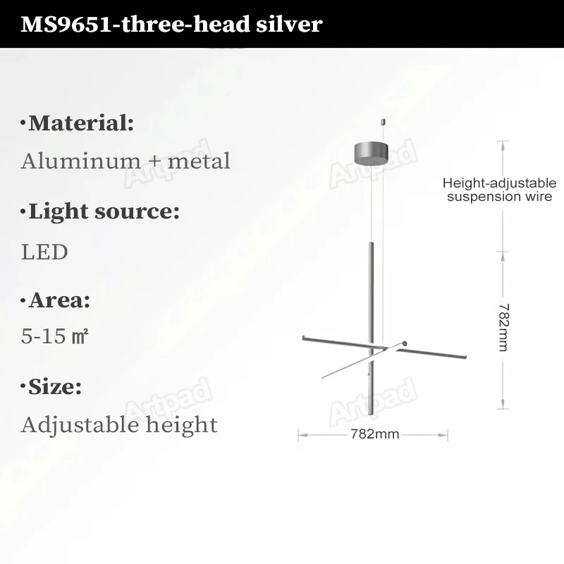 

Artpad Золотая люстра-трубка LED