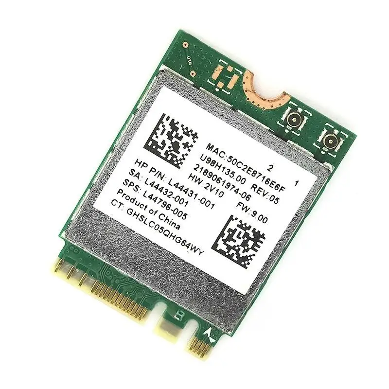Фото Комплект Wi-Fi-карты RTL8822CE, двухдиапазонная, 802.11ac, 1200 Мбит/с, M2, 2,4 ГГц, с поддержкой Bluetooth, разъем IPX, модель F(x) №3