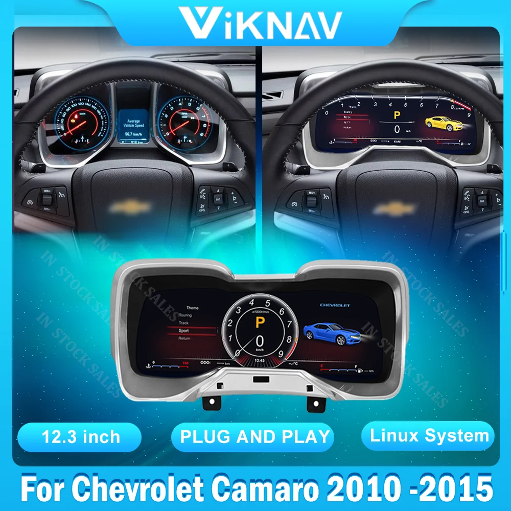 

Cluster цифровой инструмент 12,3 дюйма для Chevrolet Camaro 2011-2015 операционная система Linux автомобильный виртуальный измеритель скорости кабины