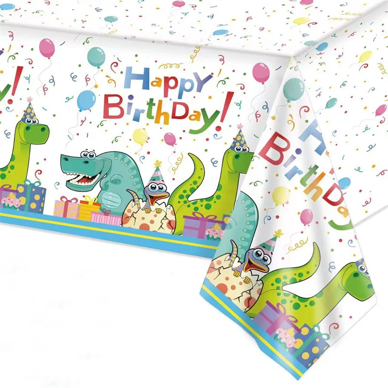 

Watercolor Dinosaur Party Tablecloth for Kids Boys Dino Theme Baby Shower Birthday Party Decor Plastic Disposable Table Cover