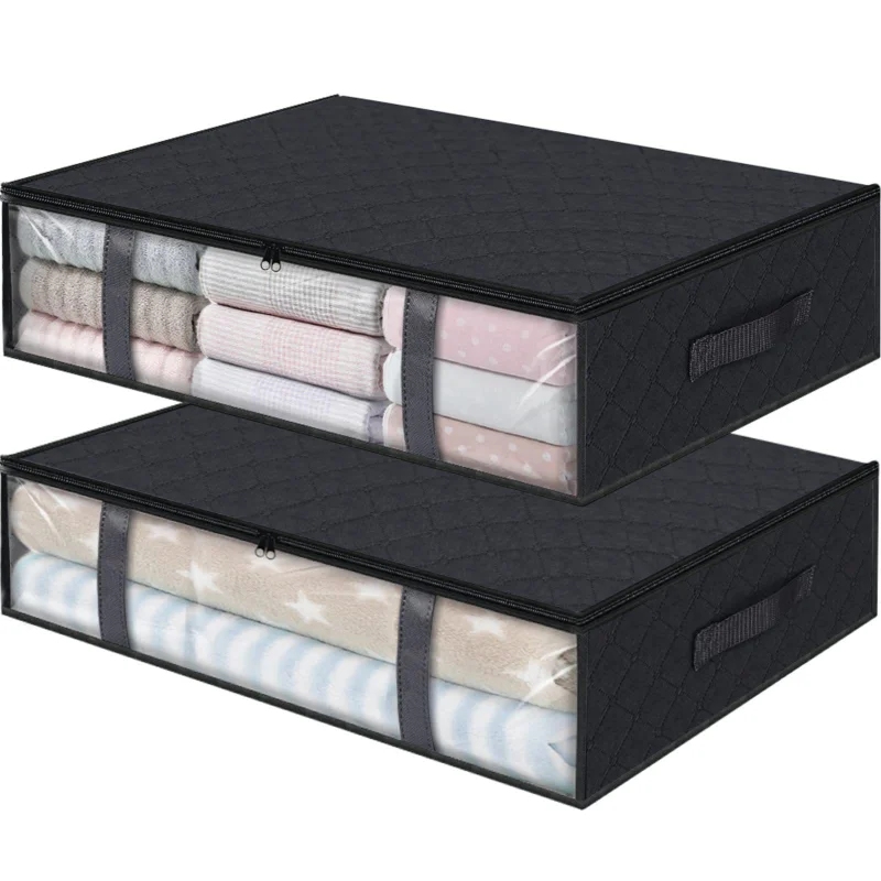 

Bag Organizer Clothes Storage Pillow Bag Storage Sundries Foldable Quilt Large Clothes Capacity Storage Underbed Non-woven Duvet