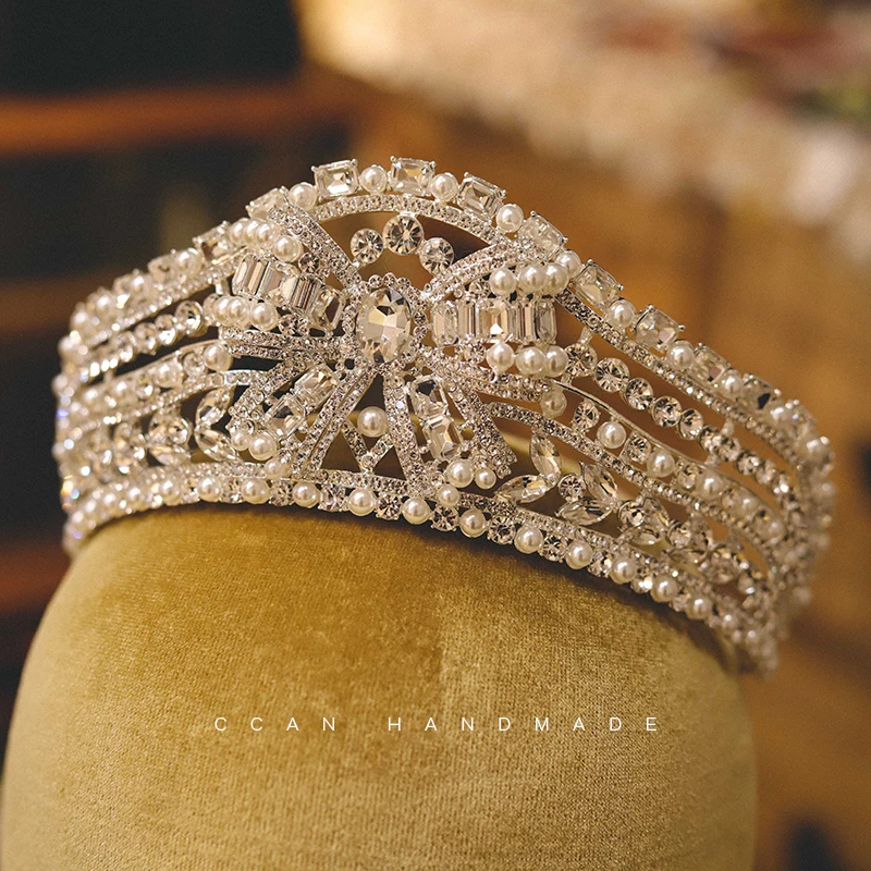 CC свадебная корона, Женские аксессуары для волос, свадебный головной убор, обручальное украшение, роскошные тиары и короны, Новый в коронах AN019