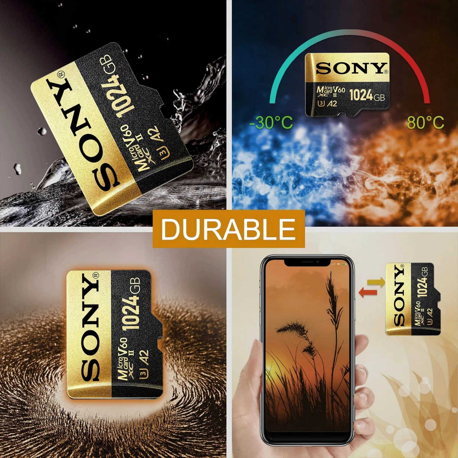 Карта памяти SONY Micro SD 1 ТБ 128 ГБ 256 высокоскоростная карта Cartao De Memoria TF C10 для XiaoMi Sandisk