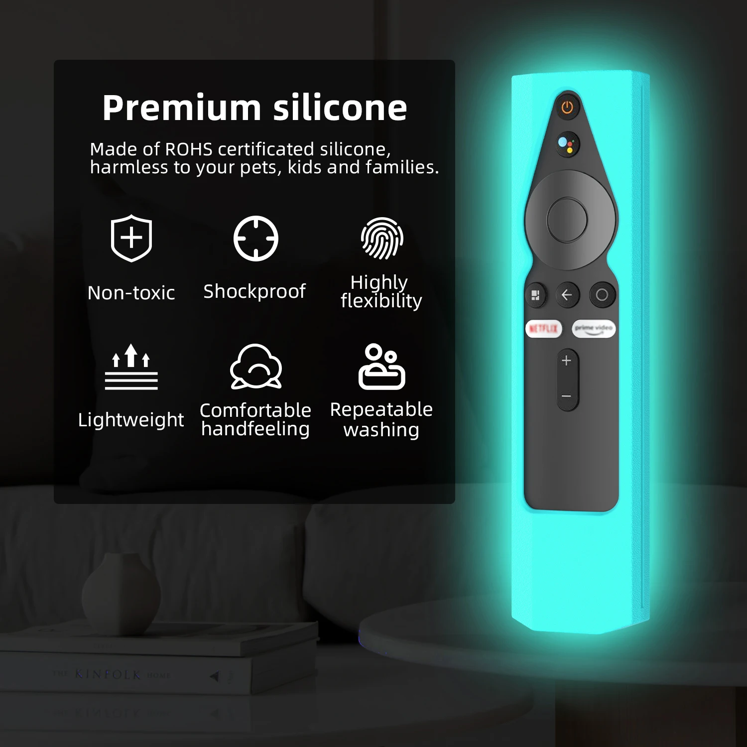 

Luminous Remote Control Case For Xiaomi Mi TV Stick 4K Soft Silicone Remote Cover Protector for MI TV P1 Russian Version