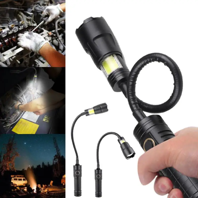 

D2 XHP50+COB High Power Led Flashlights Outdoor Camping Fishing Lantern Rechargeable Light Lamp Magnetic Zoom Torch Flashlight