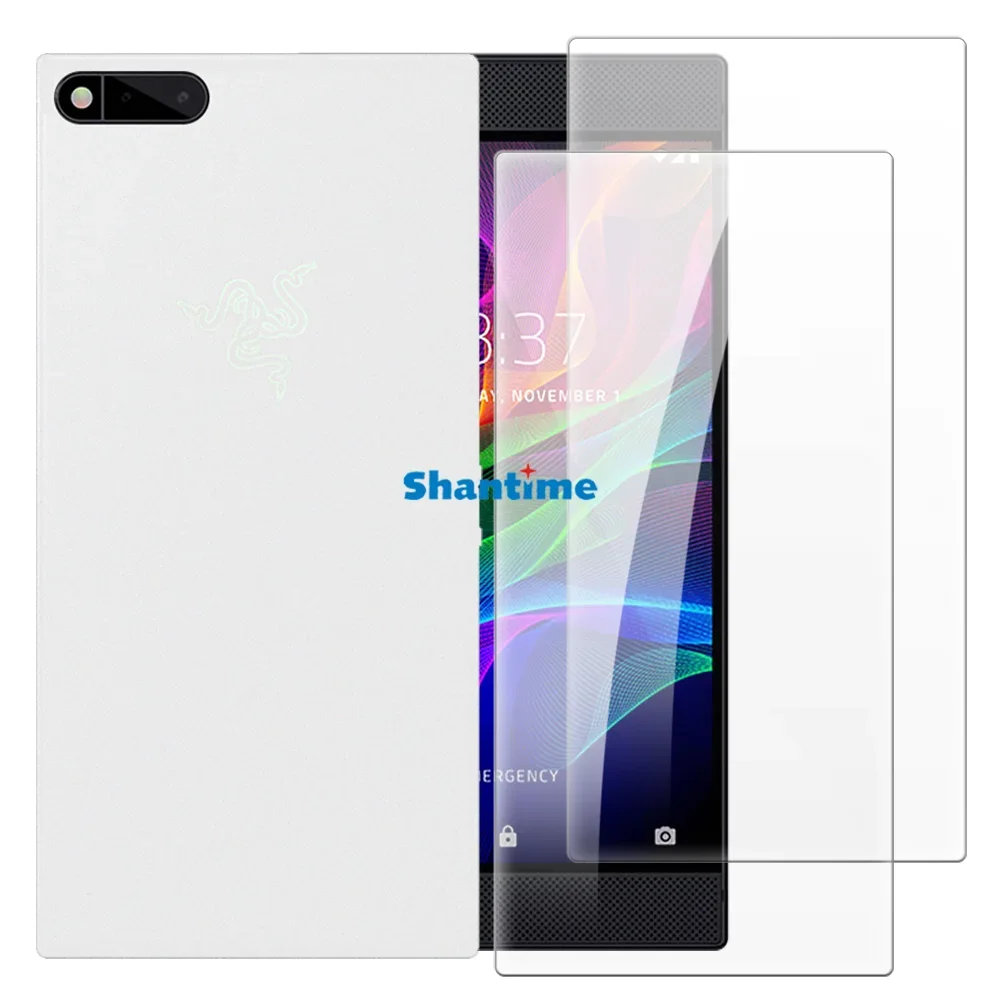 Мягкий чехол + 2 упаковки защитных пленки из закаленного стекла для телефона Razer 1