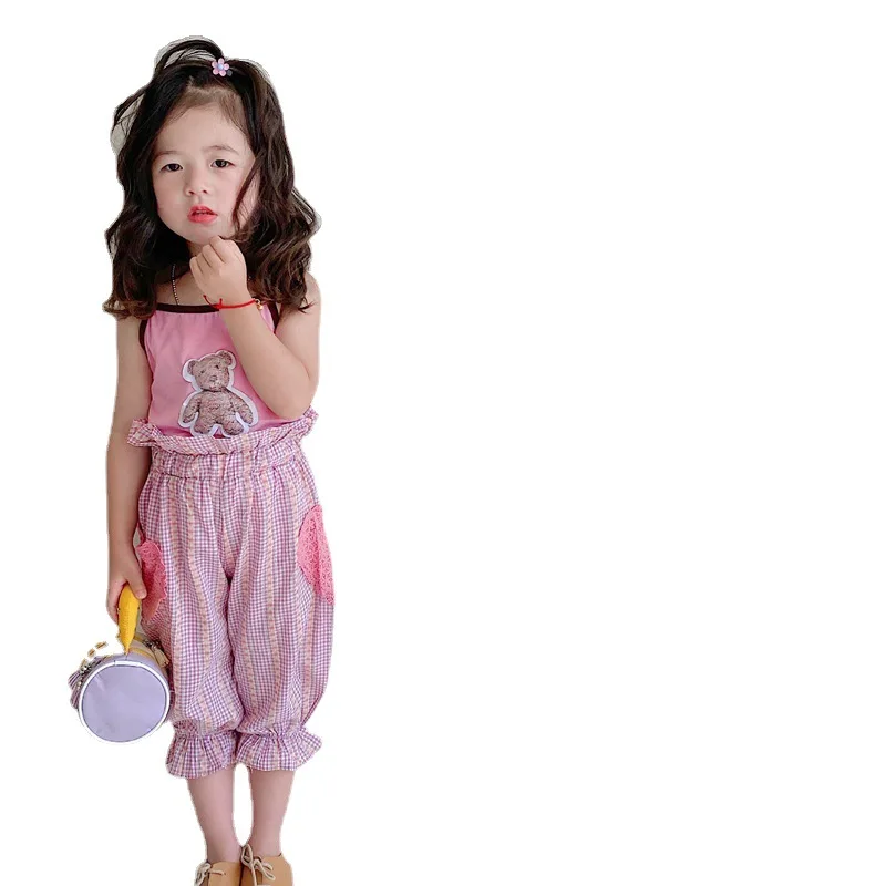 Kids Casual Clothing Sets Outfits For Girls Summer 2022 New Child 2 Pcs Floral Print Tops Hole Denim Short Pants Sets