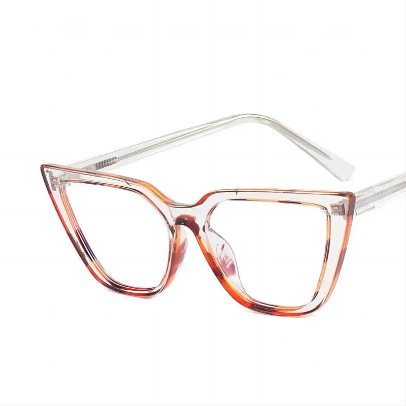 Женские солнцезащитные очки кошачий глаз флуоресцентные плоские новинка 2024