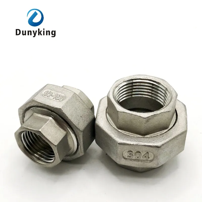 

1PCS Screw Water Pipe Joint 1/8'' - 4'' BSPT Female Threaded Union Stainless Steel SS 304 Cast Pipe Fitting Class 150