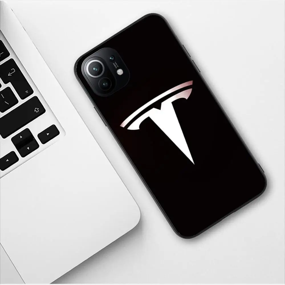 New Energy Car Tesla Logo Phone Case For Xiaomi 13 12 11T 9 11 10C 9T 8 9SE 11i Lite Ultra Note10 Poco F3 M4 M3 Pro Soft Covers