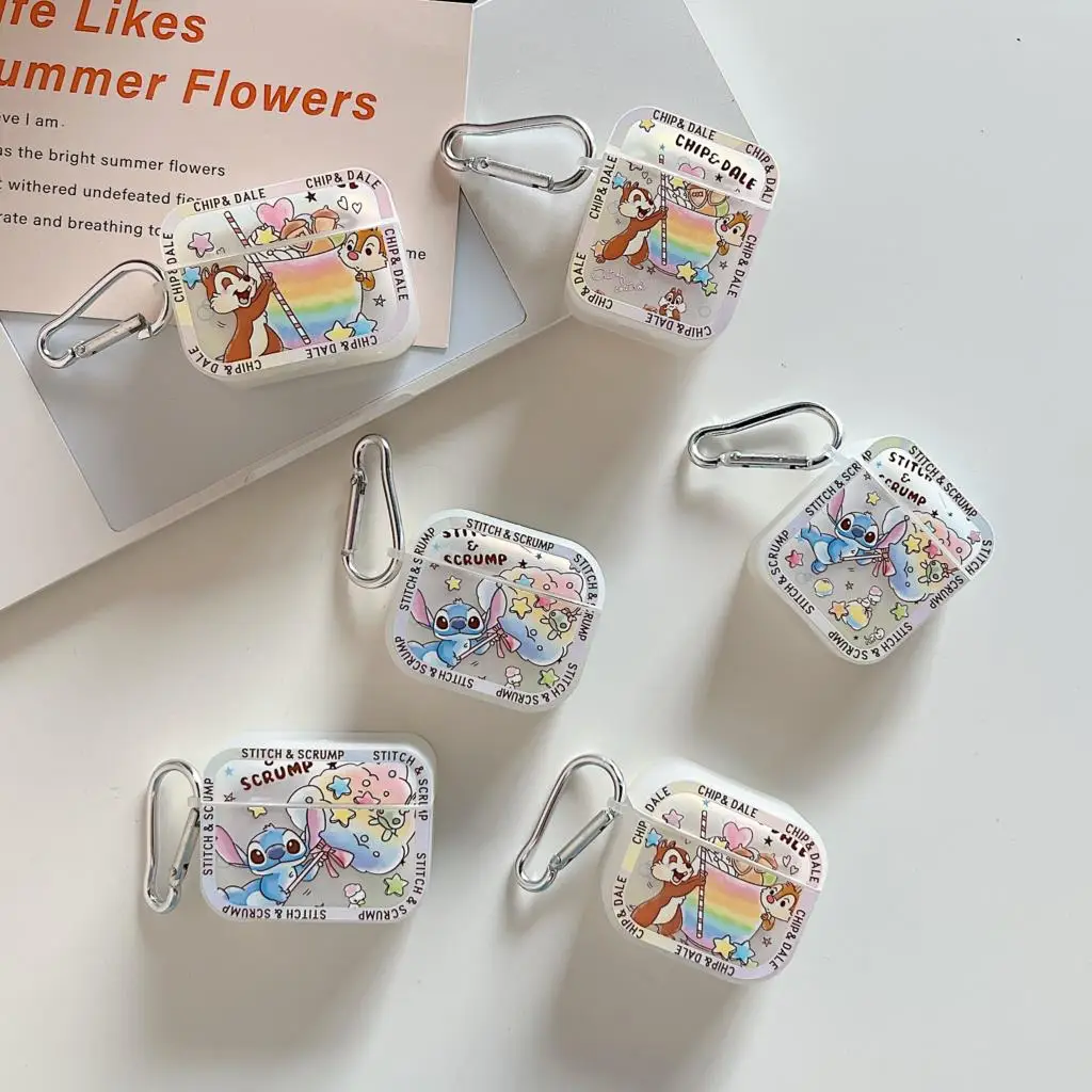 Чехол Disney Stitch для Apple AirPods 1 2 3rd Pro милые Мультяшные беспроводные Bluetooth наушники