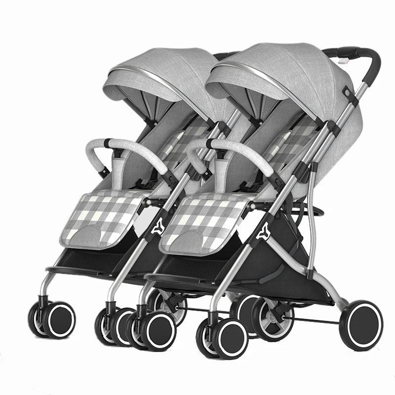 BETSOCCI Twin Baby Multi-feet Stroller  Lightweight Foldable Double  Seated,Reclined And Detachable Second  Multi-feet stroller