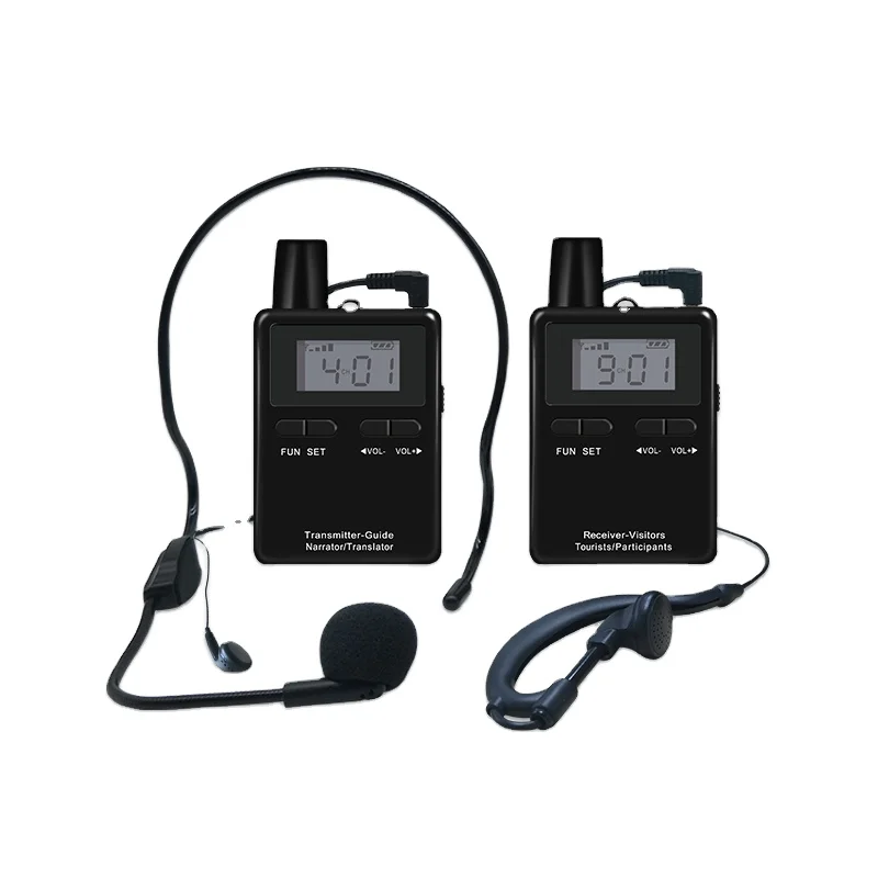 

45 Devices One Set Portable Whisper Audio Tour Guide System With Waterproof Bag For Hajj Tour