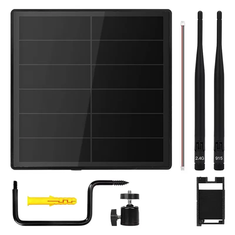 Фото Солнечная панель B27B DIY 5W с антенной для платы RAK4631 SX1262, совместимая с Lorawan и Mesh/Meshcore 915 МГц №1