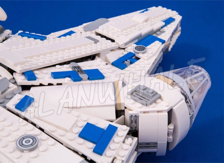 1449 шт. классический бело-синий сокол космический корабль открывающиеся пластины