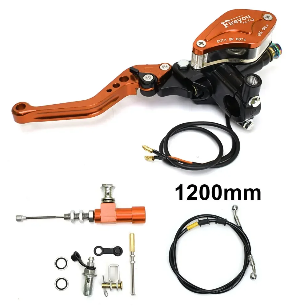 

Мотоциклетный Гидравлический Комплект сцепления с ЧПУ 22 мм, рычаг главного цилиндра, вязаный Масляный шланг для гонок, Yamaha Kawasaki Honda Suzuki Moto