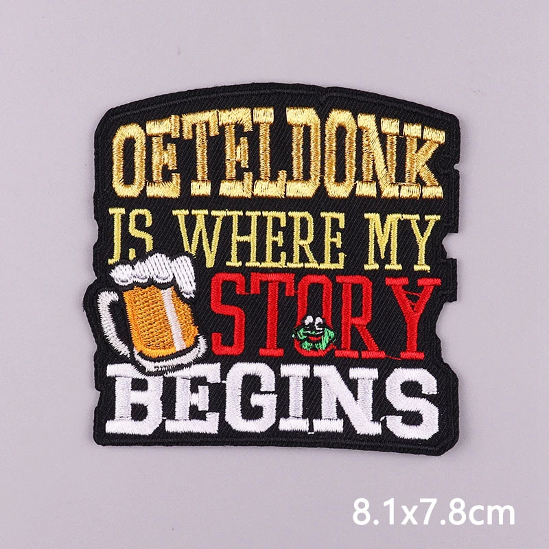 Oeteldonk Embleem патч карнавальный для Нідерландов эмблемы вышитые утюгом на лягушке