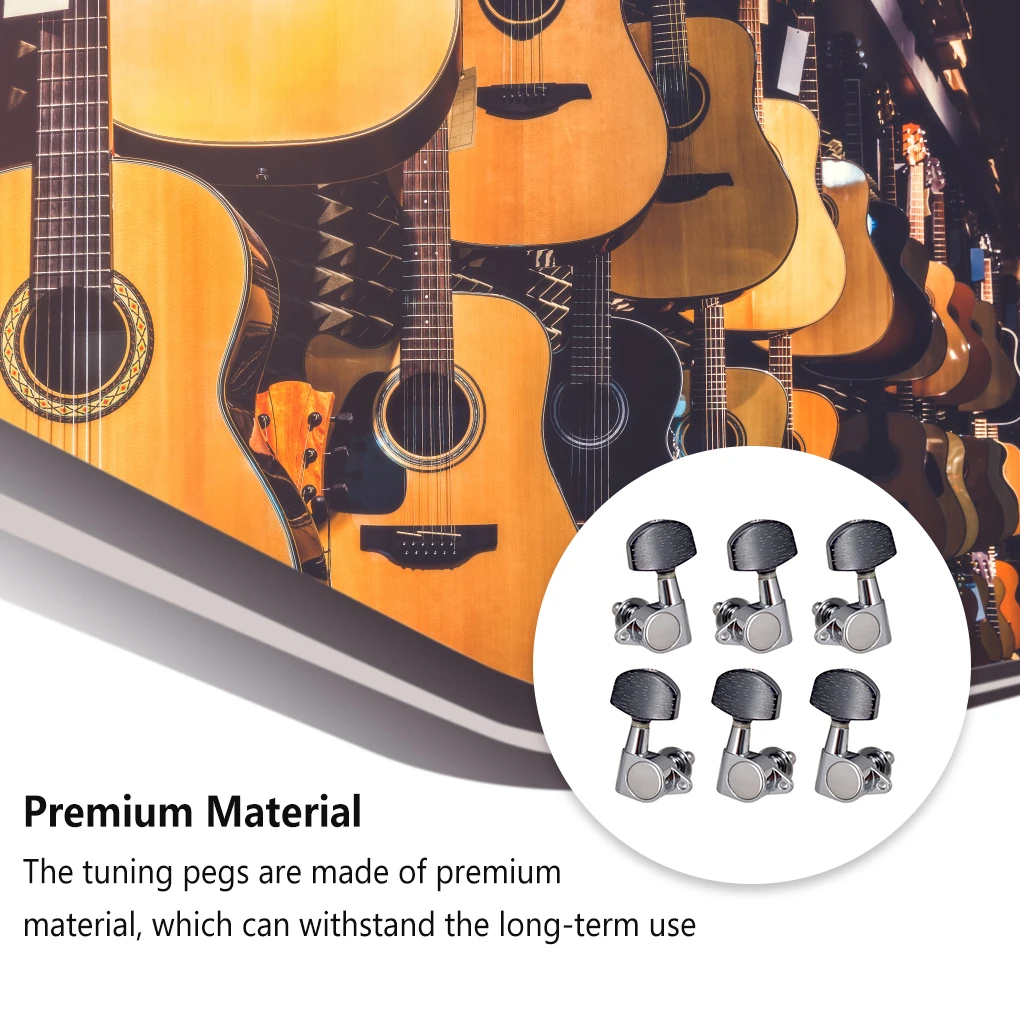

6 Pieces Guitar Tuning Peg Professional Adjustment Component Tuner Pegs Spare Parts Music Instrument Accessory