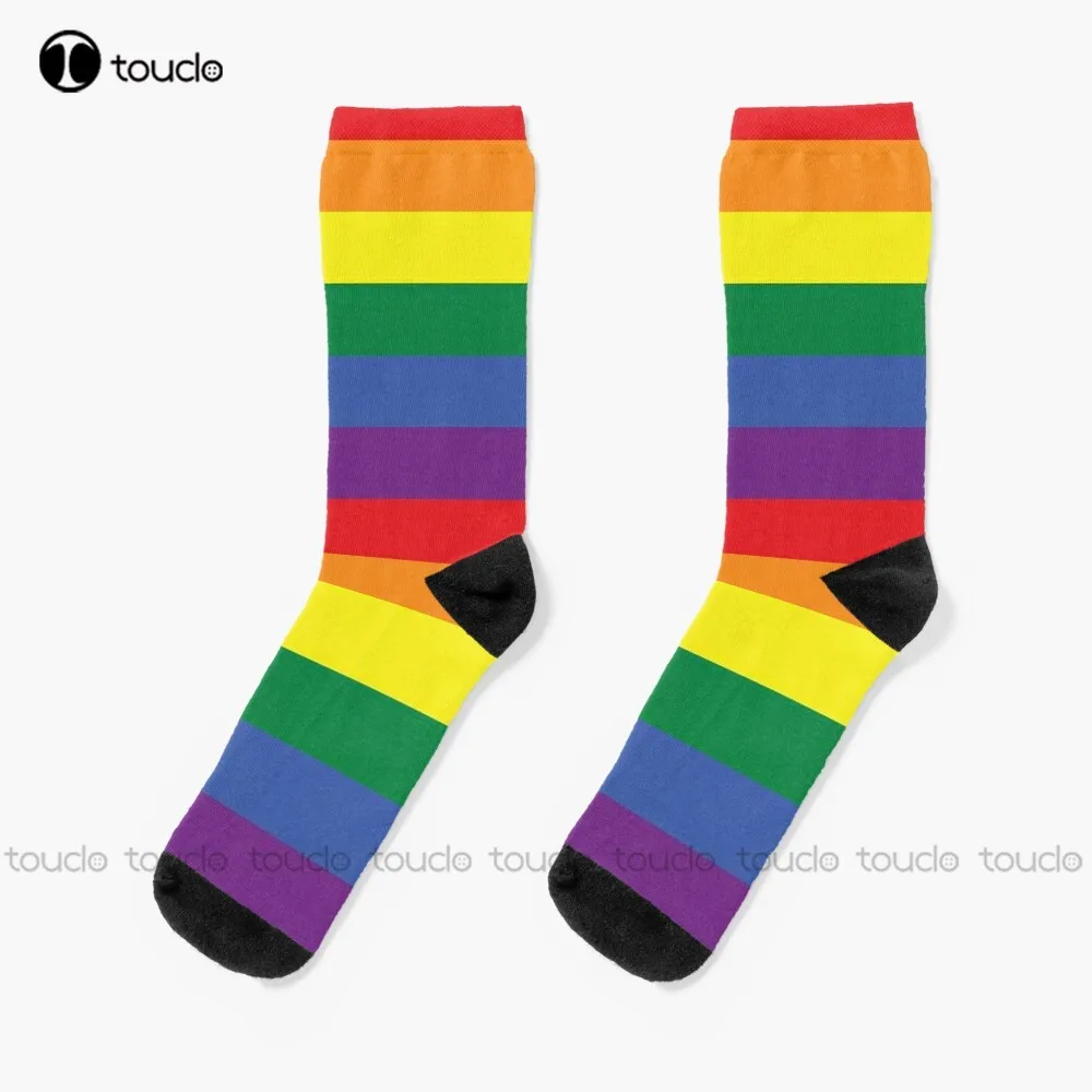 ЛГБТ-шкарпетки с флагом гордости высокое качество милые элегантные хлопковые