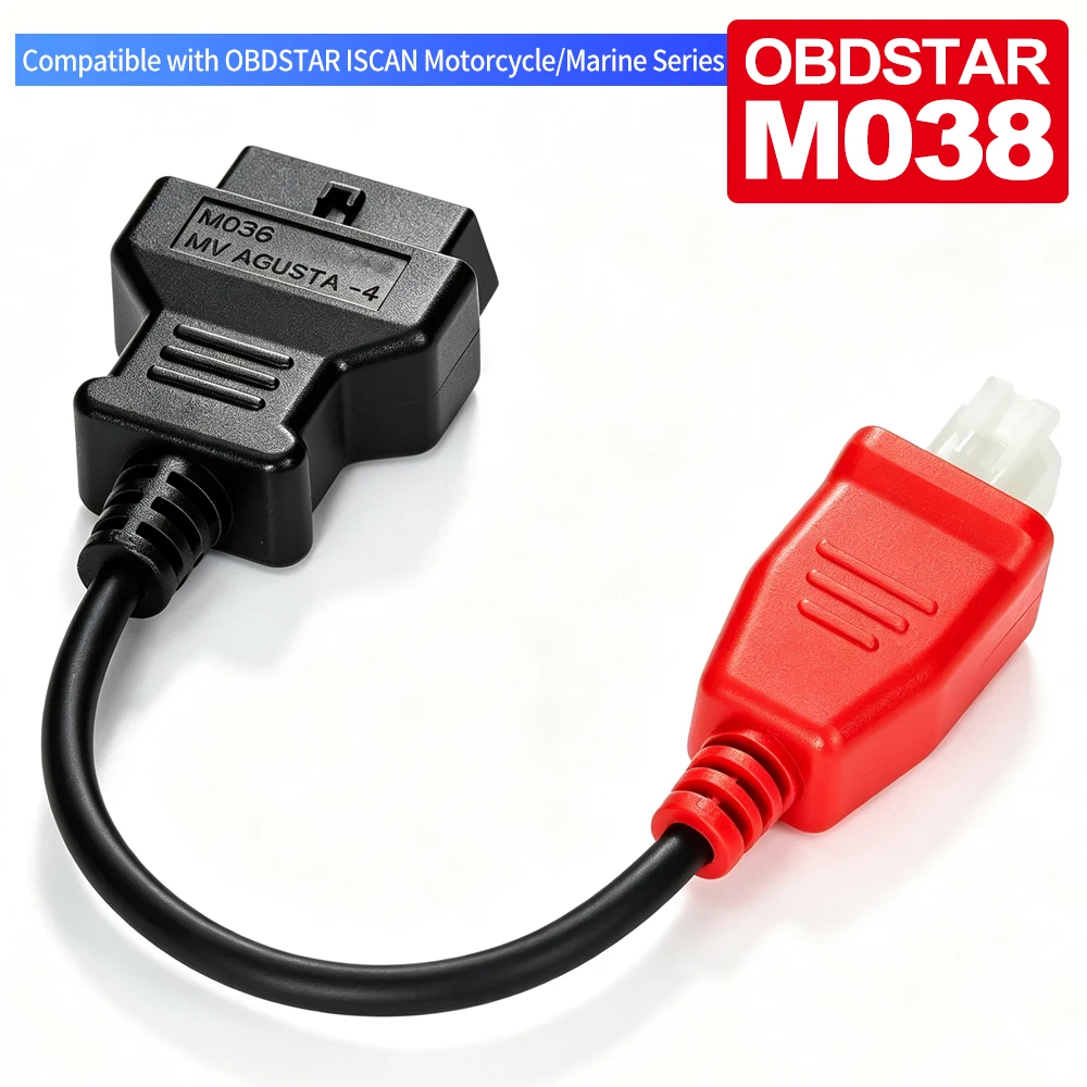 Кабель OBDSTAR M038 для диагностики мотоцикловсудов серии ISCAN, 4-контактный разъем, 16-контактный адаптер, инструмент для диагностики неисправностей (art.: 3920dc06ea6c4) - 3920dc06ea6c4