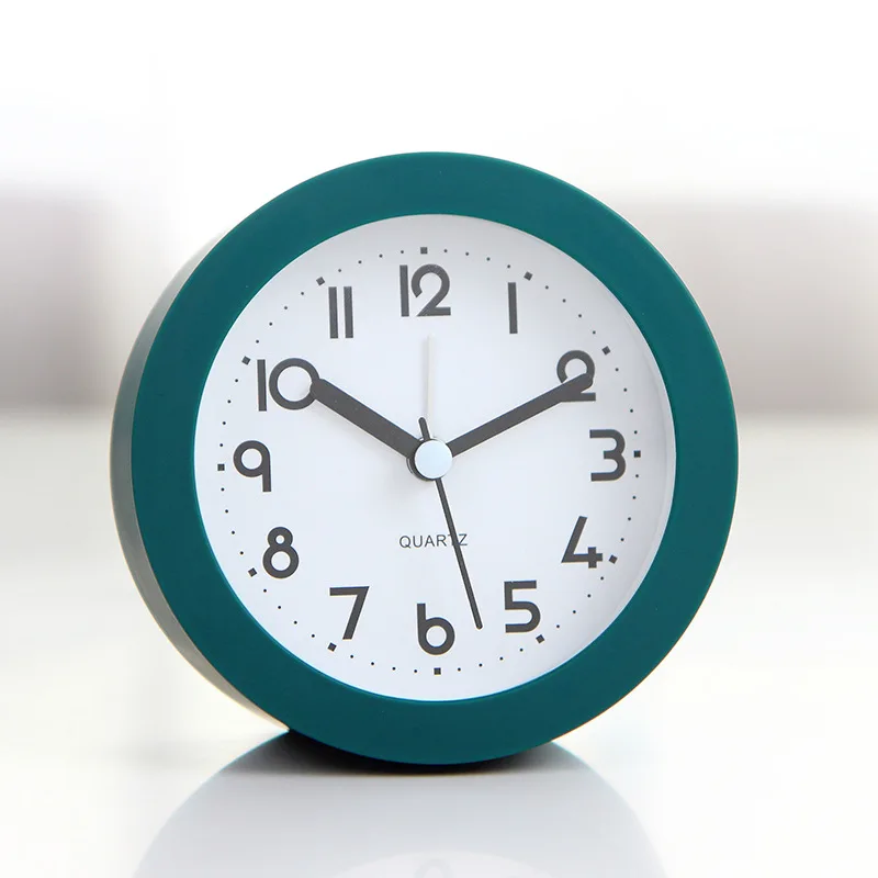 

With Night Light Little Alarm Clock for Students and Children Early Education Clock Bedroom Bedside Second Sweeping Mute