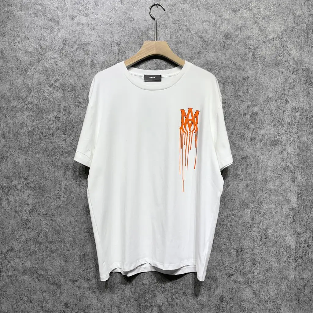

Trend T-shirt Graffiti Letter Printing Short Sleeve High Street Style Casual Loose Shirt Men Women Cotton Top Tee