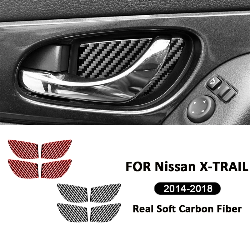 4 шт. декоративные наклейки из углеродного волокна для Nissan X-TRAIL 2014-2018