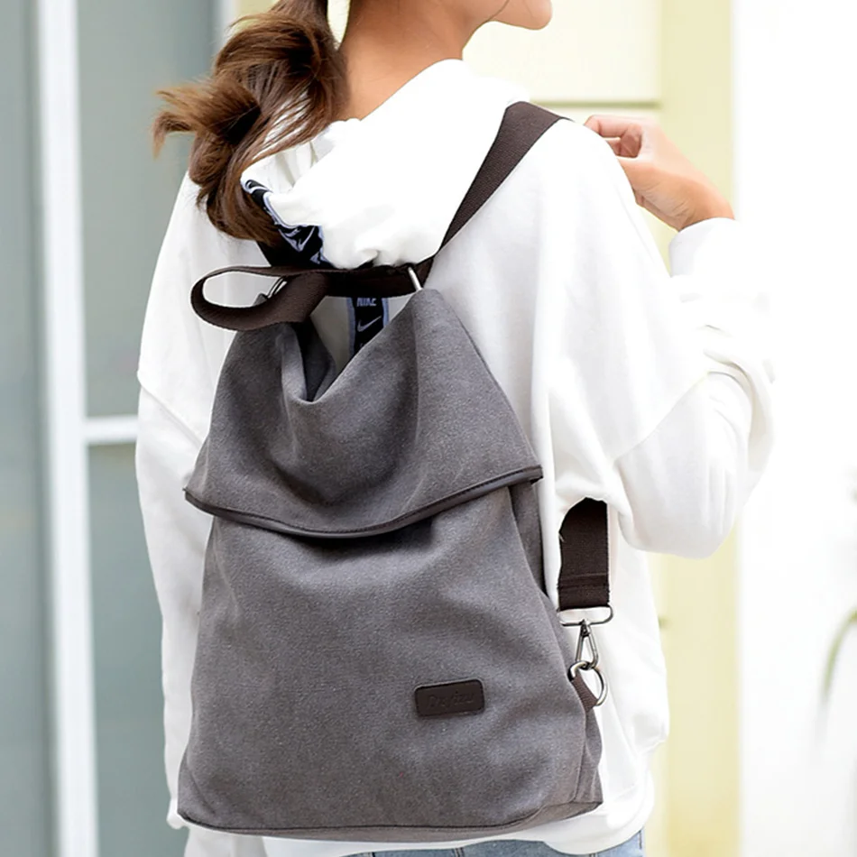 

Fashion Women Backpacks Large Capacity Canvas Bookbag 3 in 1 Anti Theft Travel Backpack School Bag for Teenage Girls Mochila New