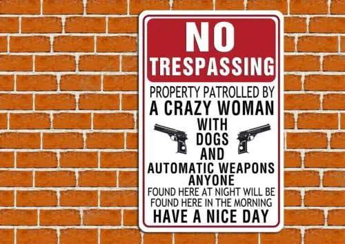 Забавные знаки без ограничений безопасности личной собственности безопасность