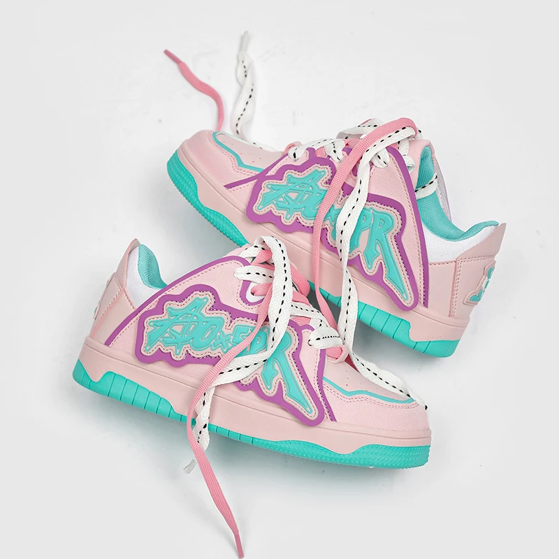 Cyber Star Same Style Microfiber Leather Pink Summer Fashion Casual Shoes for Unisex Loafers