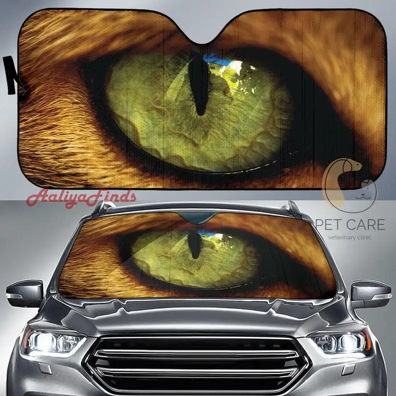 

Animals Green Eyes Car Sun Shades Amazing Best Gift Ideas 2022