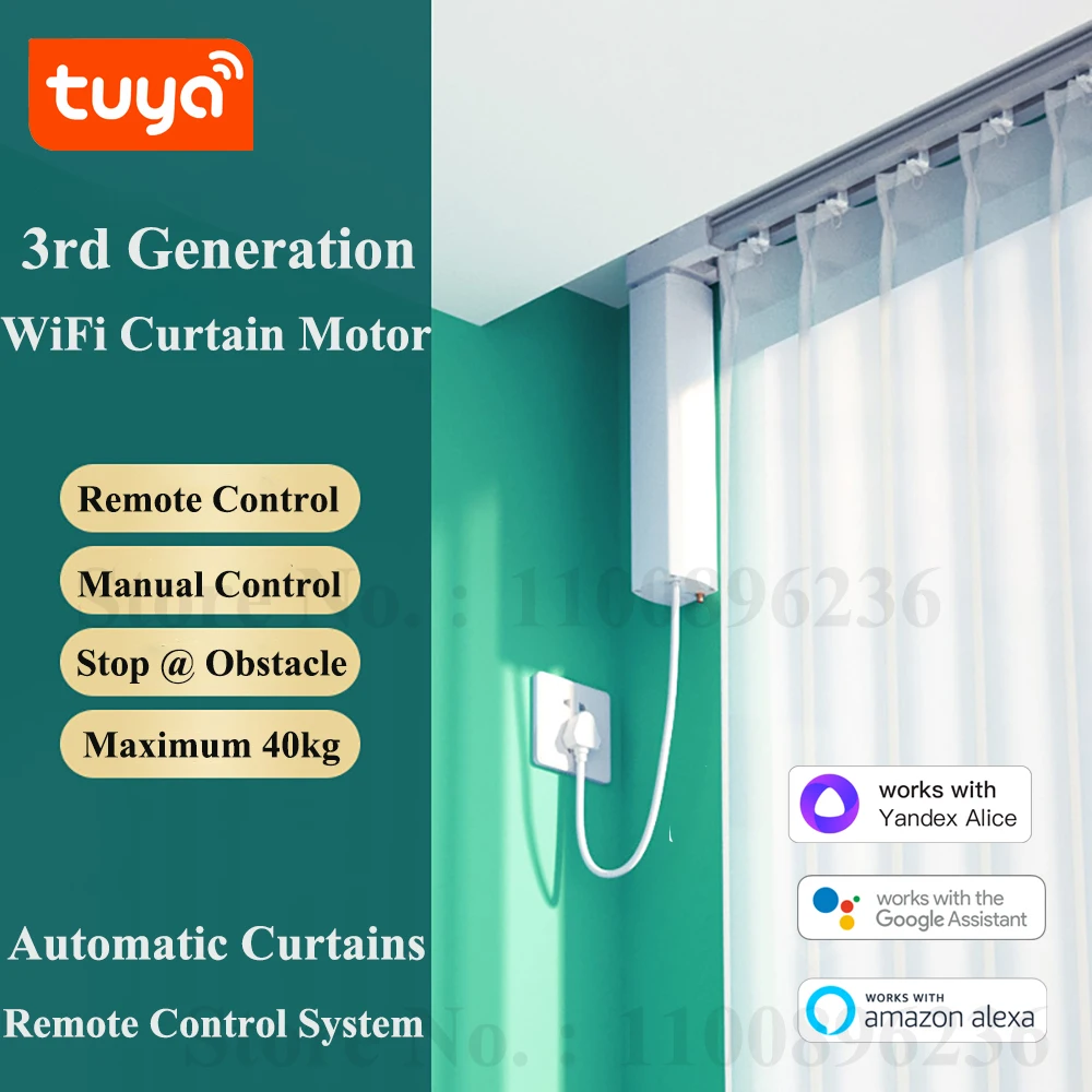 Cheap Tuya 3rd Generation Shorter WiFi Curtain Motor Electri