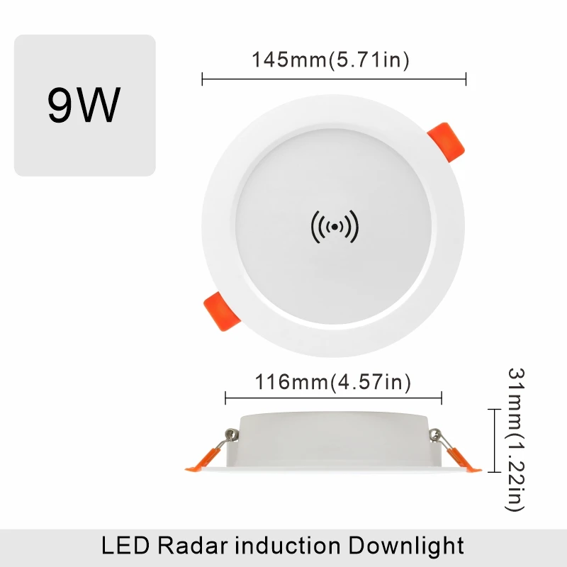 

LAN MU Радарный датчик движения светодиодный светильник 5Вт 7Вт 9Вт 220В