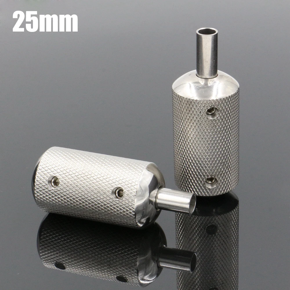 

25MM Tattoo Stainless Steel Grip With Back Stem Tattoo Grips Supply for Tattoo Machine Needles Tips