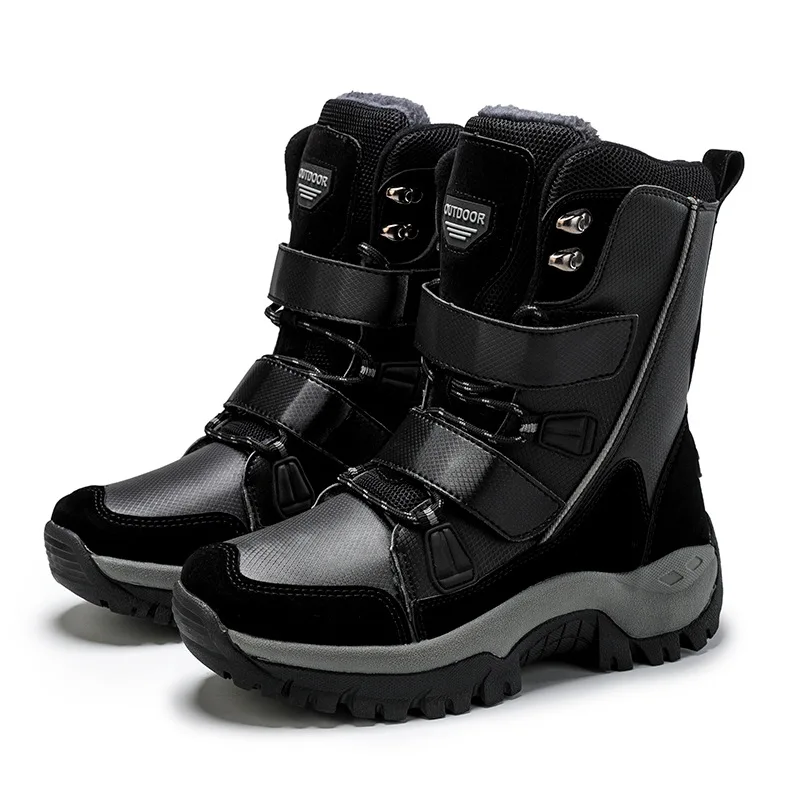 

Winter Outdoor Snow Boots Women's Mid-tube Waterproof Non-slip Plus Velvet Warm Mountaineering Tourism Ski Snow Boots