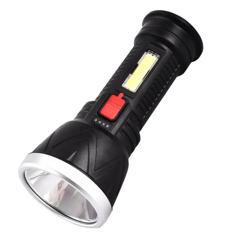 

Flashlight Colorful Disco Light Stage Light XPE+COB USB Rechargeable Flashlight Waterproof Camping Hand Light Torch Tools