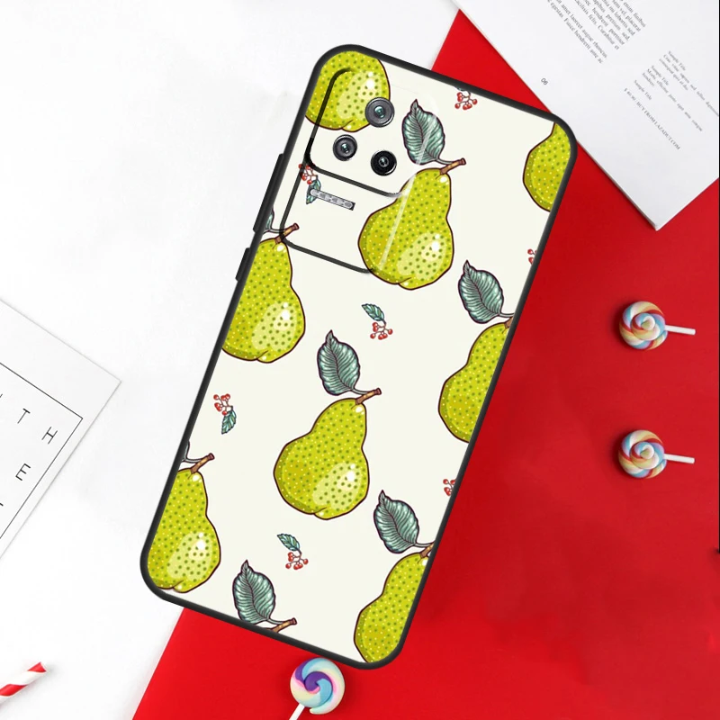 Чехол с изображением авокадо груши папайи фруктов для Xiaomi 14 Ultra 15 13 11T 12T 13T 14T Pro POCO X7