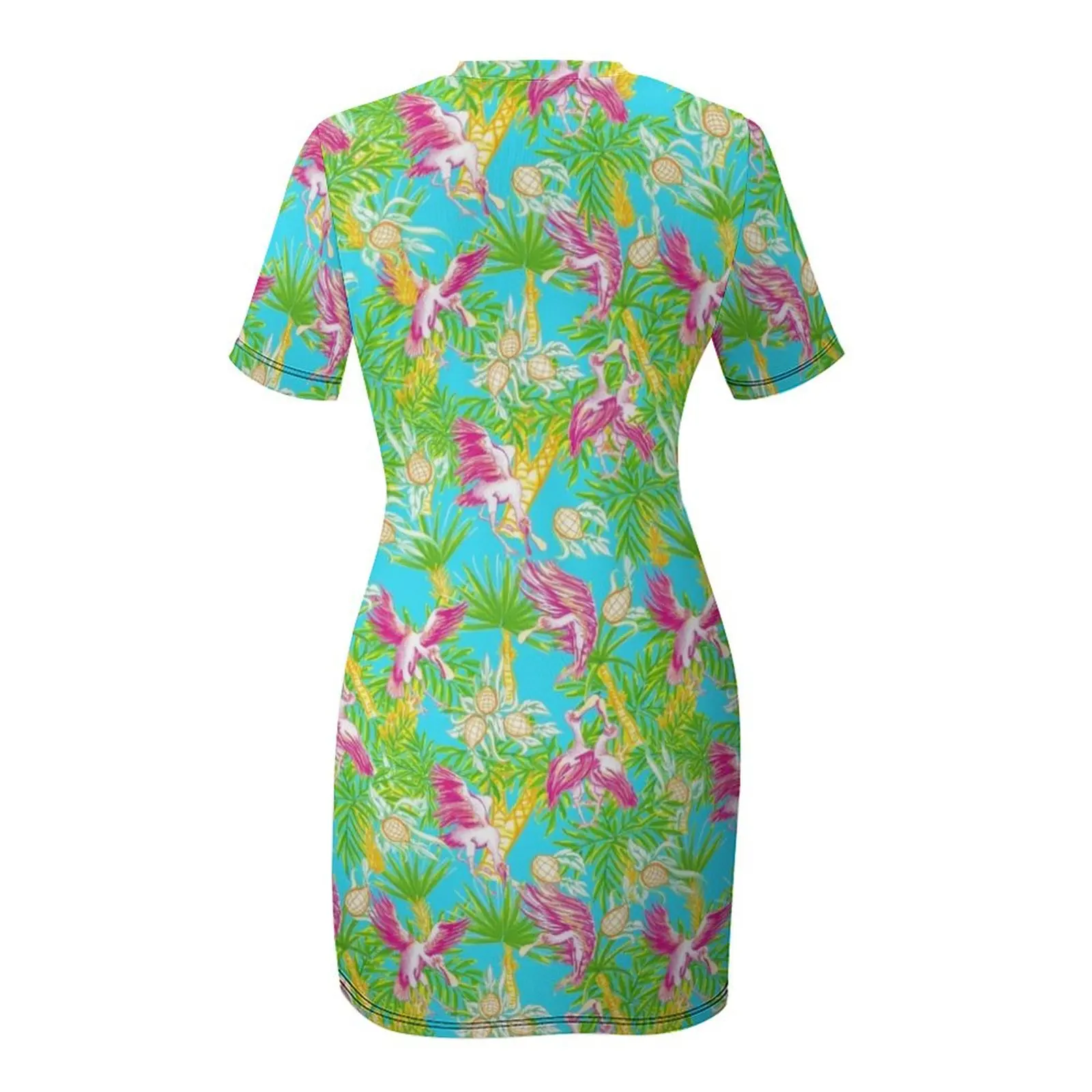 Tropical Spoonbills :: Pineapples and Palm Tree Lilly Pulitzer Inspired I love when you ruffle my feather Платье с короткими