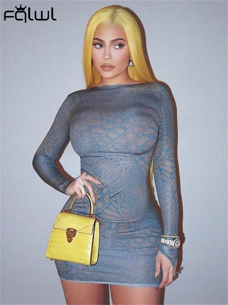 Habbris осень Y2K хипстерское мини-облегающее платье с геометрическим принтом