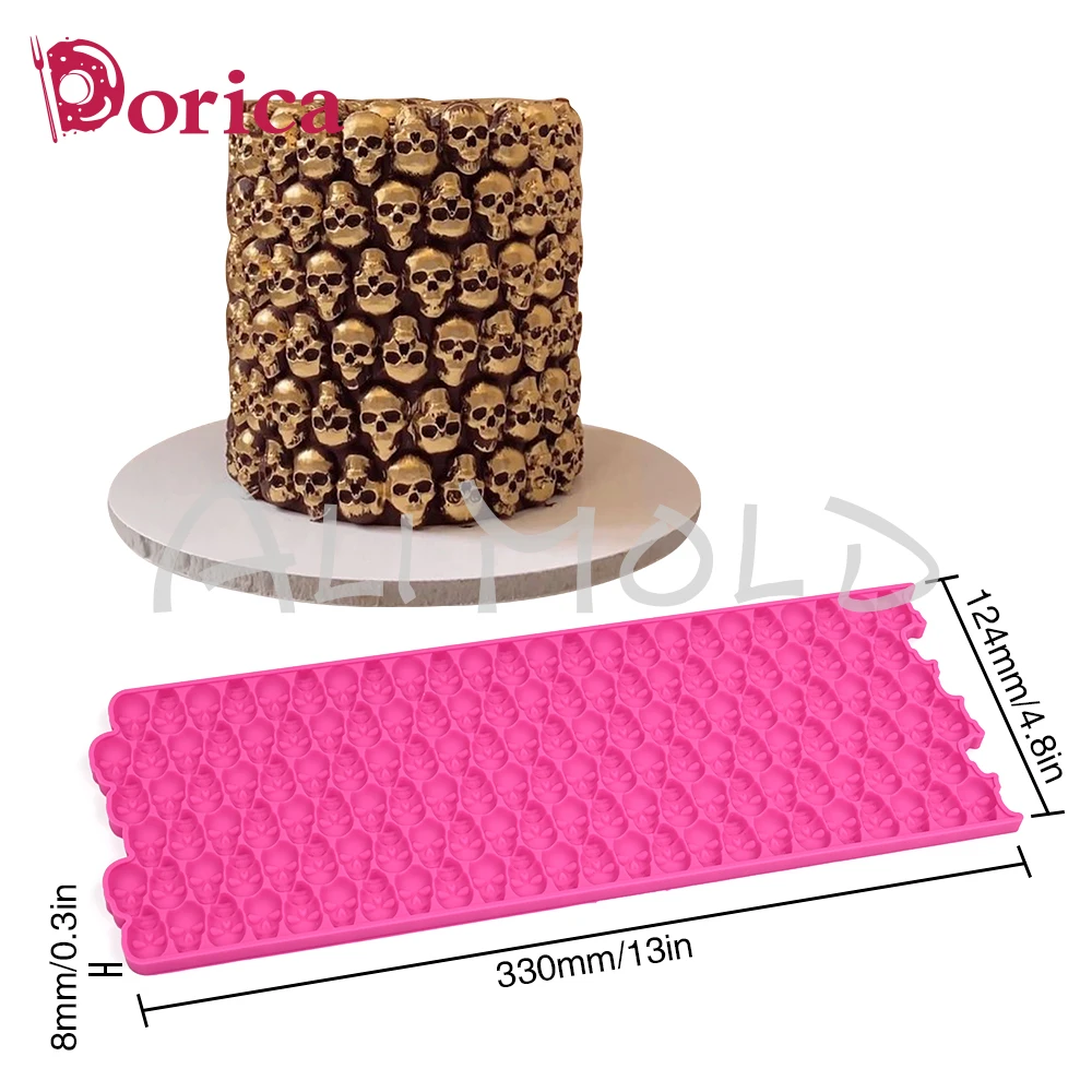 Силиконовые формы для торта Dorica 3D Хэллоуин череп