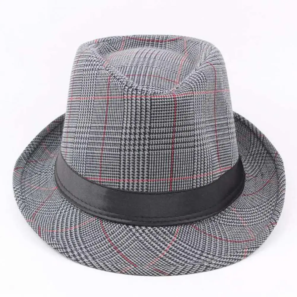 Cap Good Plaid Sunshade Anti-UV Daily Hat Vintage English Stylish Men Hat