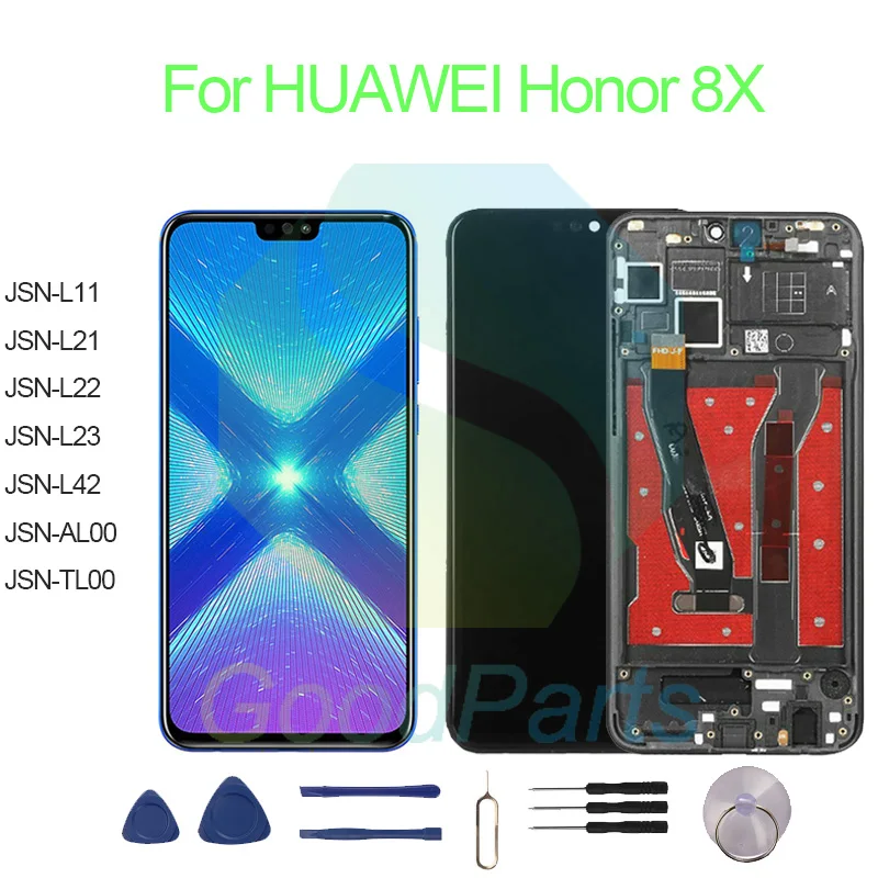 

For HONOR 8X Screen Display Replacement JSN-L11/21/22/23N/42,JSN-AL00/TL00 8X LCD Touch Digitizer Assembly