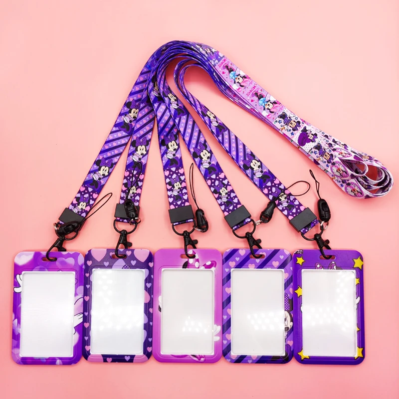 Держатель Для Бейджа С Микки Диснеем И Ремешком Кредитных Карт Унисекс На Шею