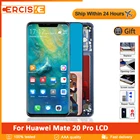 ЖК-дисплей AMOLED 6,39 дюйма для Huawei Mate 20 Pro, сенсорный экран с дигитайзером в сборе, ремонт с рамкой и сканером отпечатков пальцев, оригинал