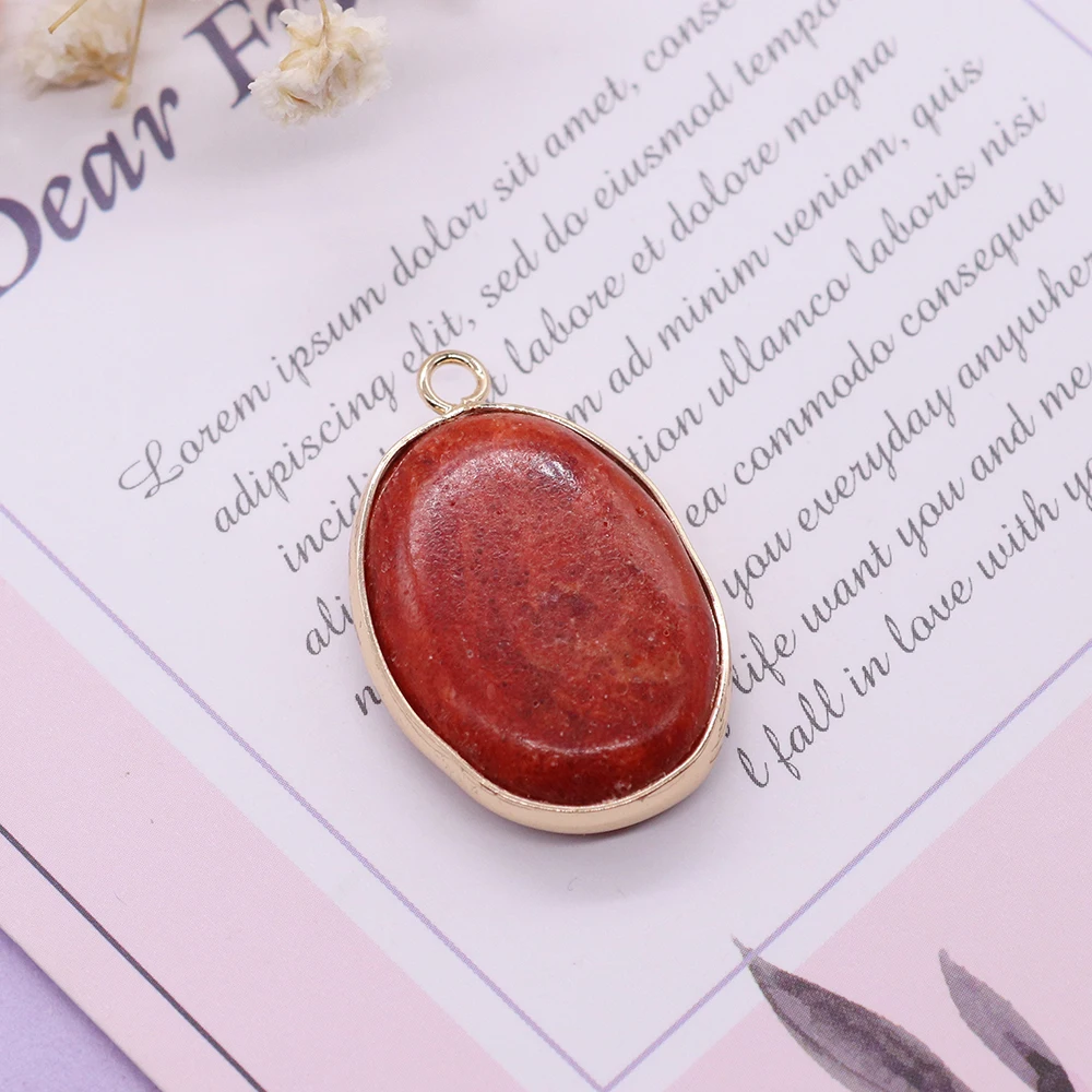 Подвеска из натурального бамбука кораллов овальная фотография изысканные